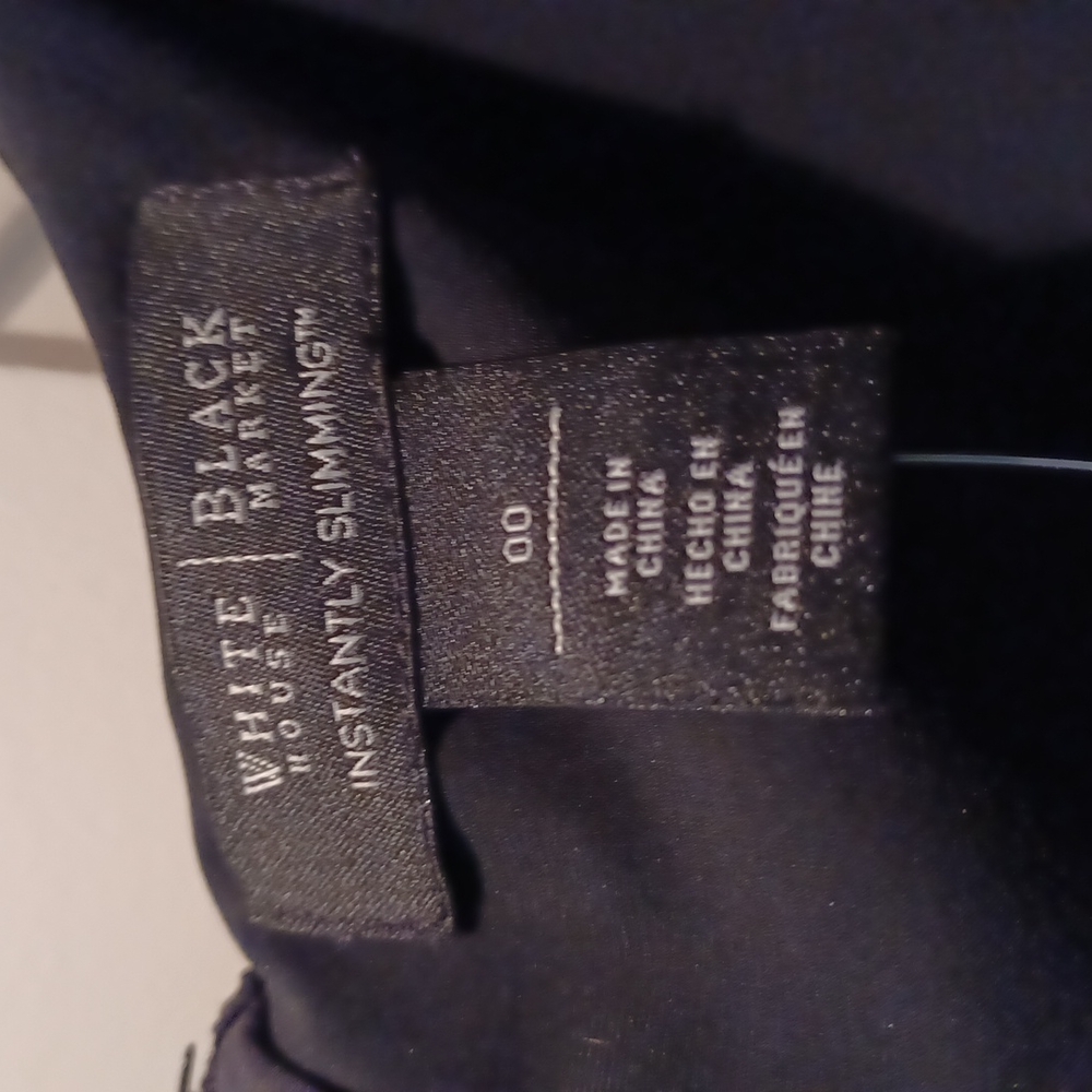 WHBM Black/white piping sleeveless body con dress size 00 - Picture 3 of 6